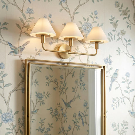 Dean 3 Light Vanity, Satin Brass and Opal Glass