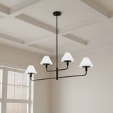 Dean 4 Light Chandelier 50" for Modern home with Cream walls