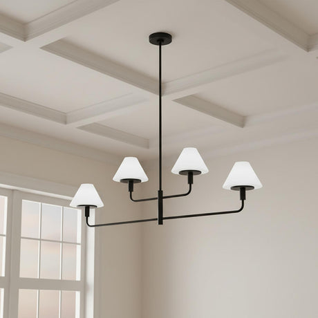 Dean 4 Light Chandelier 50" for Modern home with Cream walls