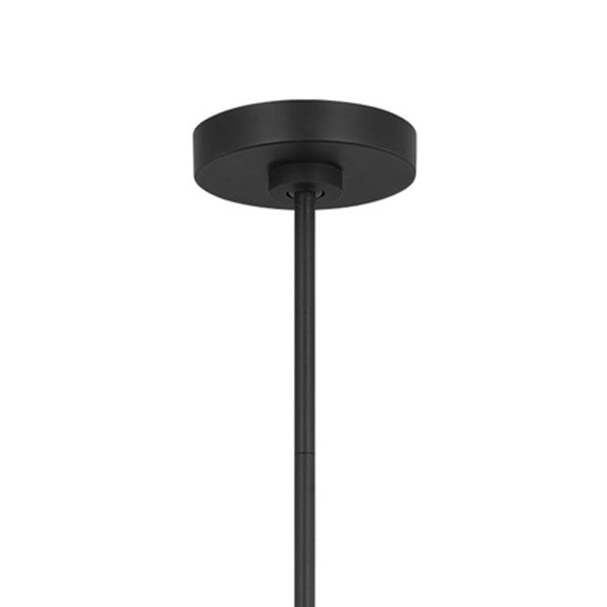 Dean 4 Light Chandelier 50", Matte Black and Opal Glass