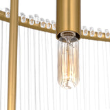 Amir Large Chandelier 36", Modern Brass