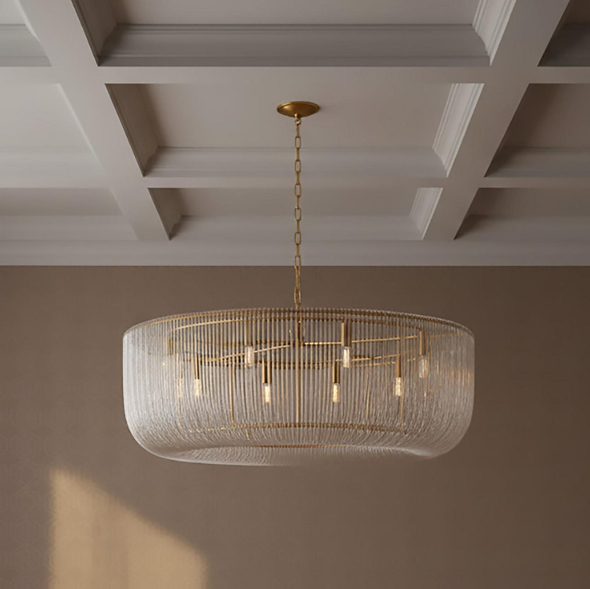 Amir Extra Large Chandelier 42", Modern Brass