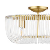 Amir Flush Mount 20", Modern Brass
