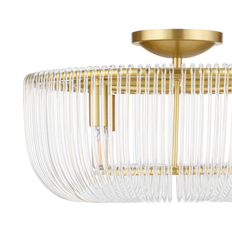 Amir Flush Mount 20", Modern Brass