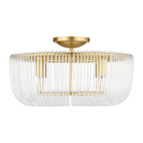 Amir Flush Mount 20", Modern Brass