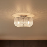 Amir Flush Mount 20", Polished Nickel for Modern home with White Walls