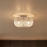 Amir Flush Mount 20", Polished Nickel for Modern home with White Walls