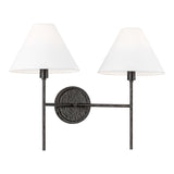 Bryson Double Wall Sconce 14", Aged Iron