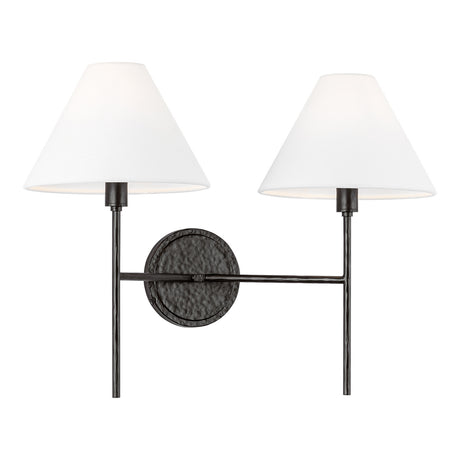 Bryson Double Wall Sconce 14", Aged Iron