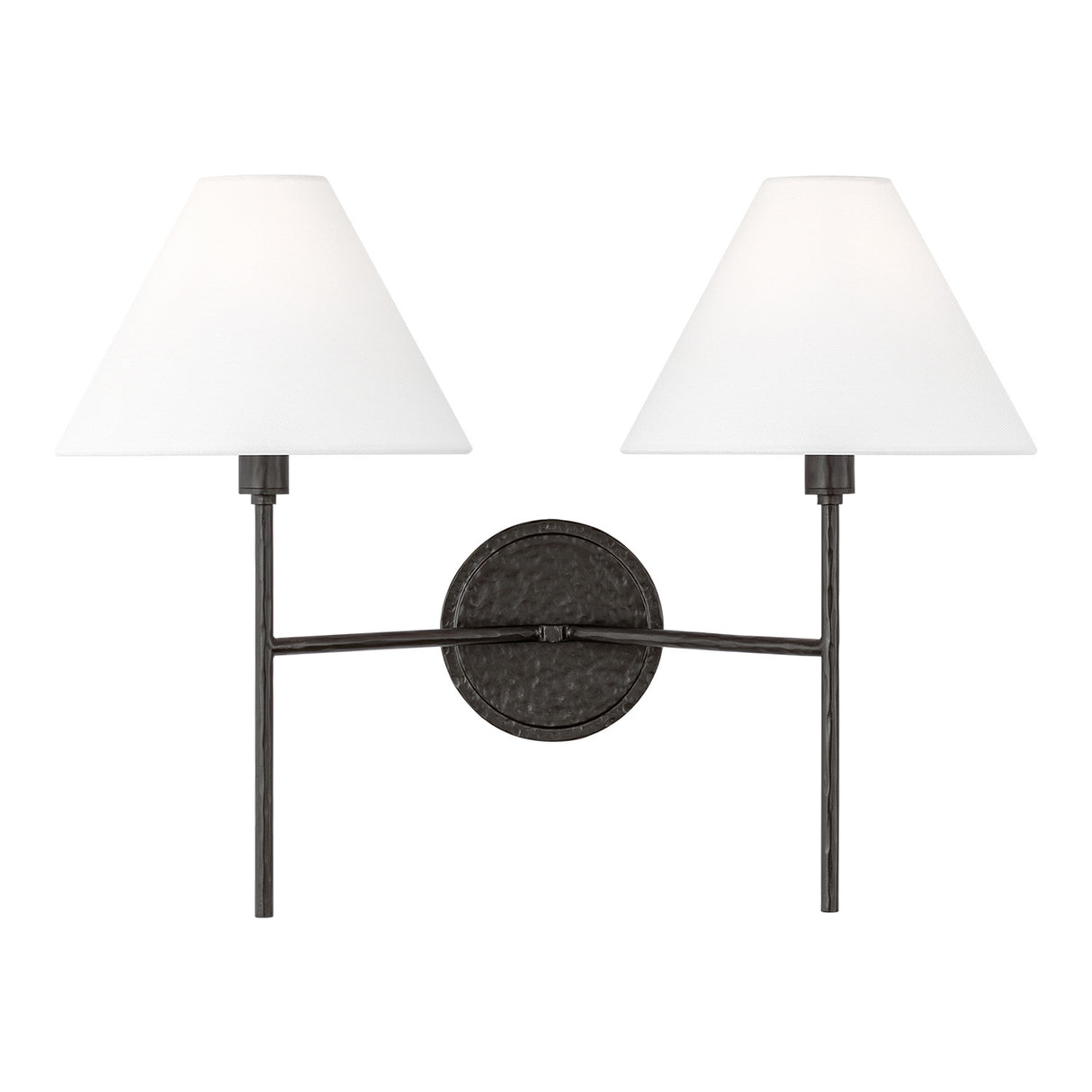 Bryson Double Wall Sconce 14", Aged Iron