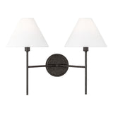 Bryson Double Wall Sconce 14", Aged Iron