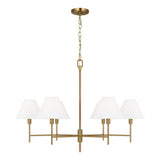 Bryson 6 Light Chandelier 36", Modern Brass