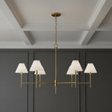 Bryson 6 Light Chandelier 48", Modern Brass