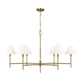 Bryson 6 Light Chandelier 48", Modern Brass