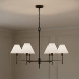 Bryson 6 Light Chandelier 36", Aged Iron