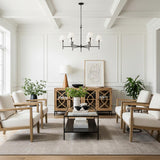 Bryson 6 Light Chandelier 48", Aged Iron