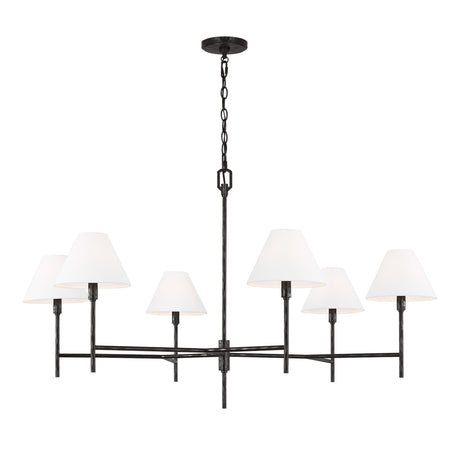 Bryson 6 Light Chandelier 48", Aged Iron