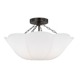 Ava Semi-Flush 18", Aged Iron