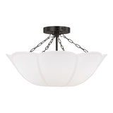 Ava Semi-Flush 18", Aged Iron