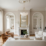 Ava Pendant 24, Modern Brass for Transitional home with Cream Walls