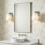 Margot Wall Sconce 8", Chrome for Transitional home with White wallpaper