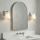 Margot Wall Sconce 8", Brushed Nickel for Modern home with Gray walls