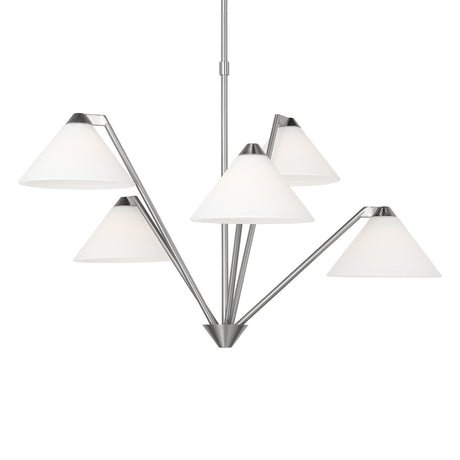 Odalyn 5 Light Chandelier 31, Brushed Nickel