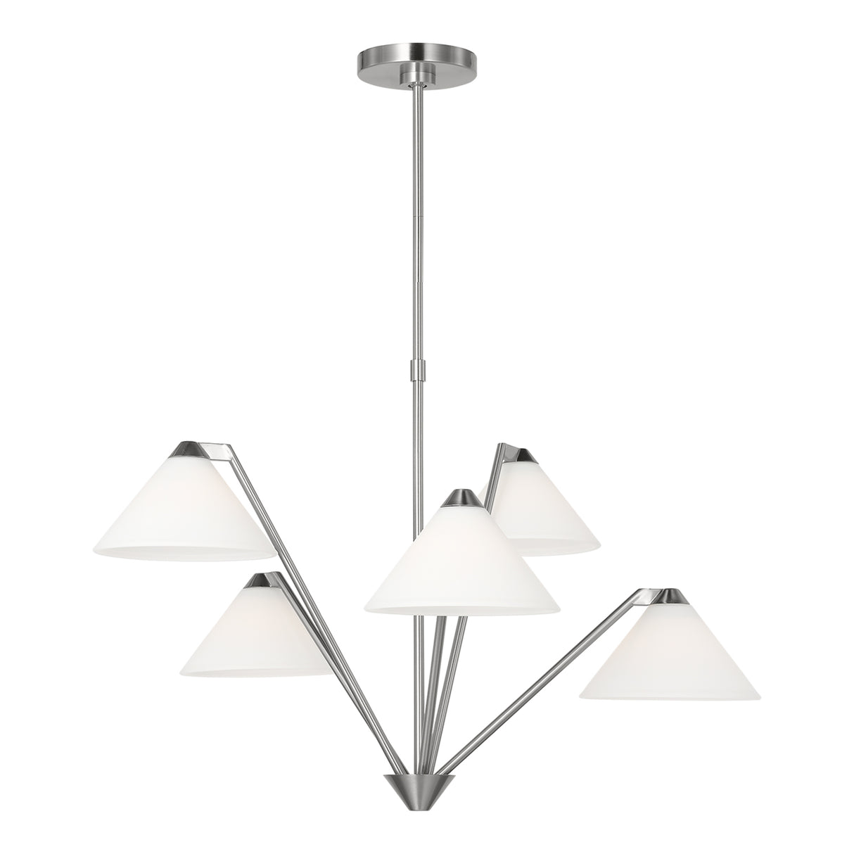 Odalyn 5 Light Chandelier 31, Brushed Nickel