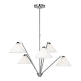 Odalyn 5 Light Chandelier 31, Brushed Nickel