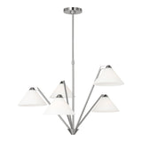 Odalyn 5 Light Chandelier 31, Brushed Nickel