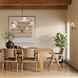 Odalyn 5 Light 31" Chandelier in Satin Brass - Modern brass chandelier for a medium to large table 