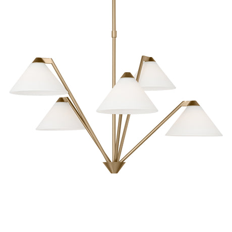 Odalyn 5 Light Chandelier 31, Satin Brass