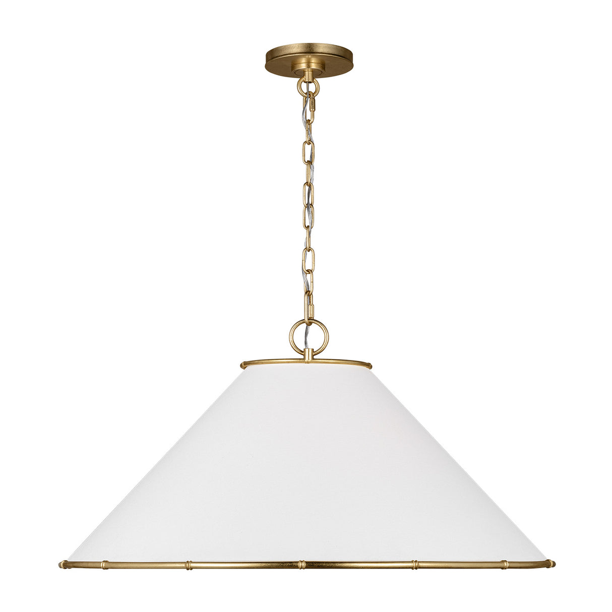 Gael Large Pendant 28", Gilded Brass