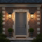 Harrison Outdoor Large Wall Light 16", Textured Black