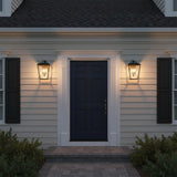 Harrison Outdoor Large Wall Light 16", Textured Black