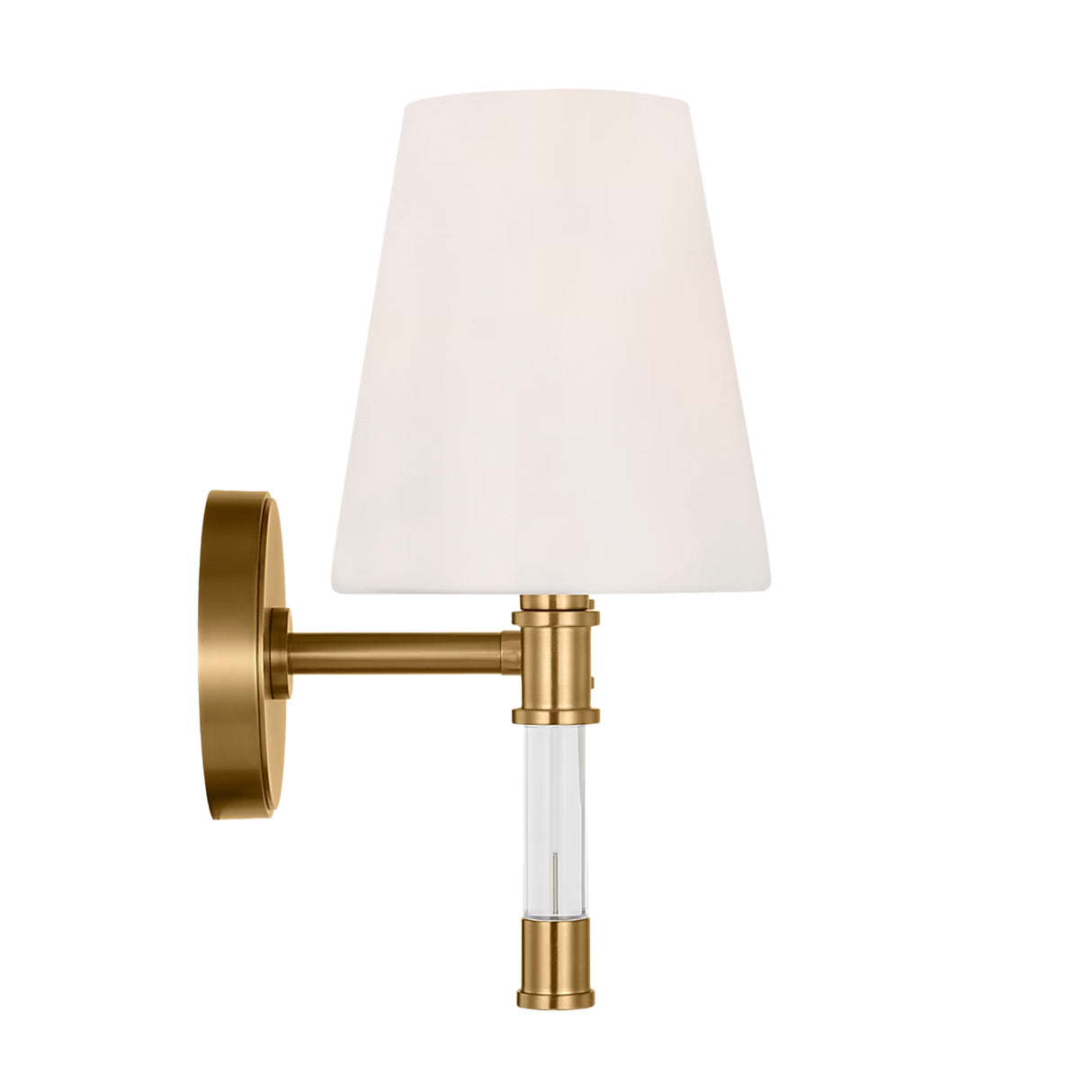 Audrey 2 Light Vanity, Modern Brass and Milk Glass
