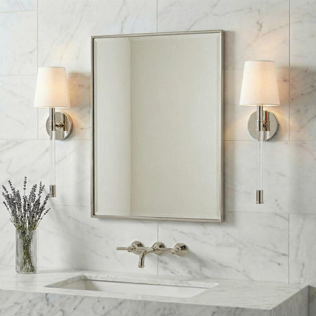 Audrey Wall Sconce 19", Polished Nickel