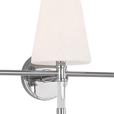 Audrey 3 Light Vanity, Polished Nickel and Milk Glass