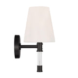 Audrey 2 Light Vanity, Aged Iron and Milk Glass