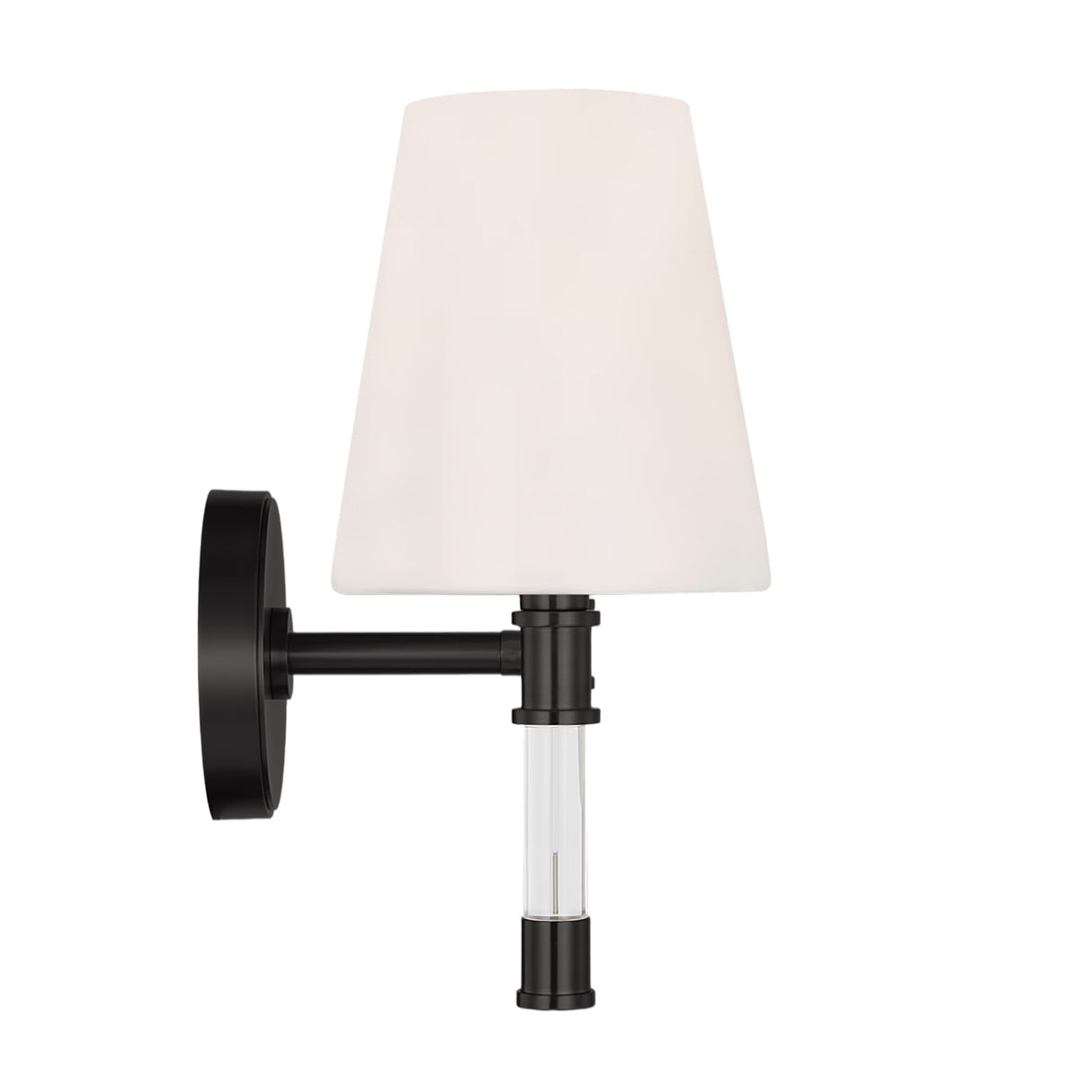 Audrey 3 Light Vanity, Aged Iron and Milk Glass