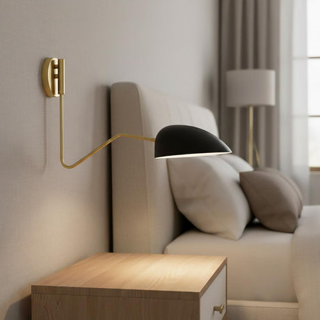 Camden Adjustable Wall Sconce, Matte Black