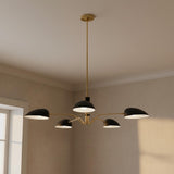 Camden 5 Light Chandelier 48", Matte Black