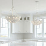 Floren Small Pendant 16", Textured White for Coastal home with White Shiplap