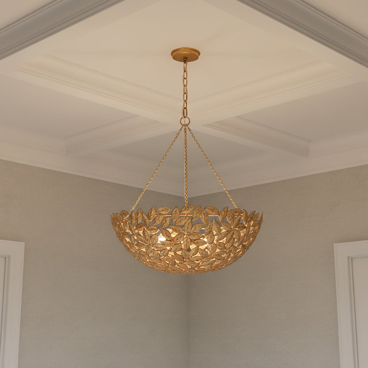 Floren Large Pendant 24" for Transitional home with Warm Beige Textured Walls