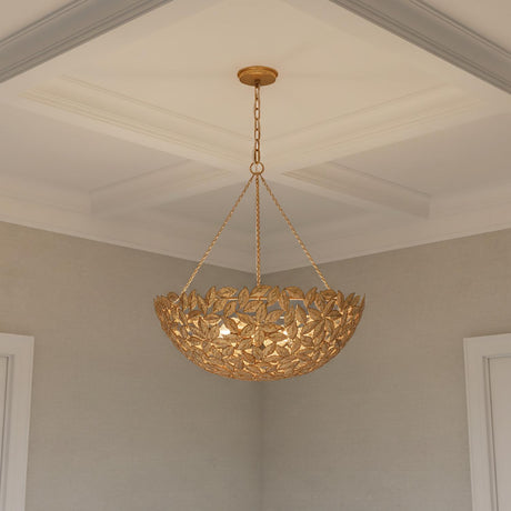 Floren Large Pendant 24", Aged Gilded Brass