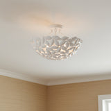 Floren Semi-Flush 16" for Transitional home with White fixture