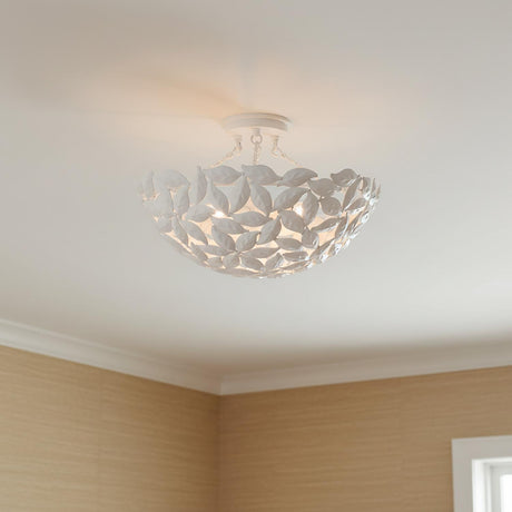 Floren Semi-Flush 16" for Transitional home with White fixture