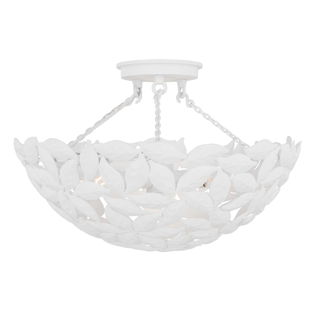 Floren Semi-Flush 16", Textured White