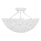 Floren Semi-Flush 16", Textured White
