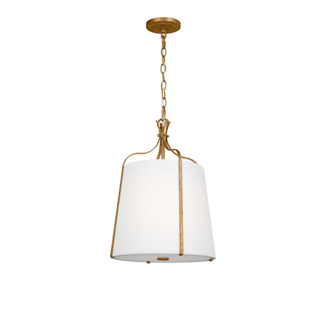 Isleton Small Pendant 14", Aged Gilded Brass